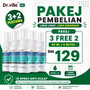 Pakej 3 Kotak Free 2 Kotak Spray Anti-Kulat