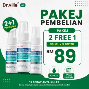 Pakej 2 Kotak Free 1 Kotak Spray Kuku Anti-Kulat